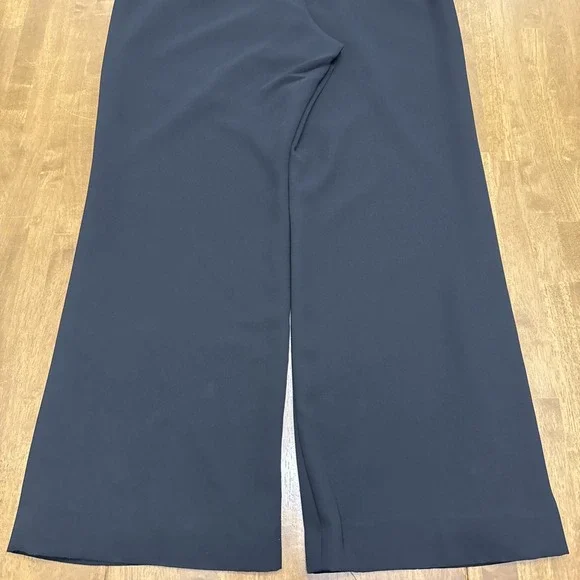 Le Suit satin blazer pant suit set women's 14P petite black 2 piece formal event - Picture 12 of 16